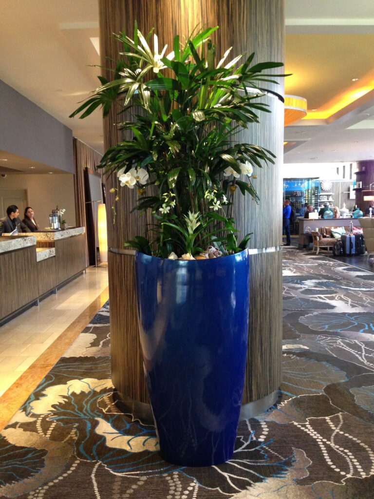 trees in hotel lobbies