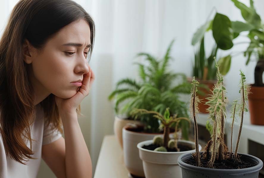 Killing your indoor plants. AI generated image.